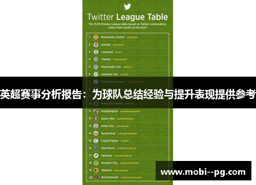 英超赛事分析报告：为球队总结经验与提升表现提供参考