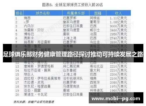 足球俱乐部财务健康管理路径探讨推动可持续发展之路 足球俱乐部财务健康管理路径探讨推动可持续发展之路